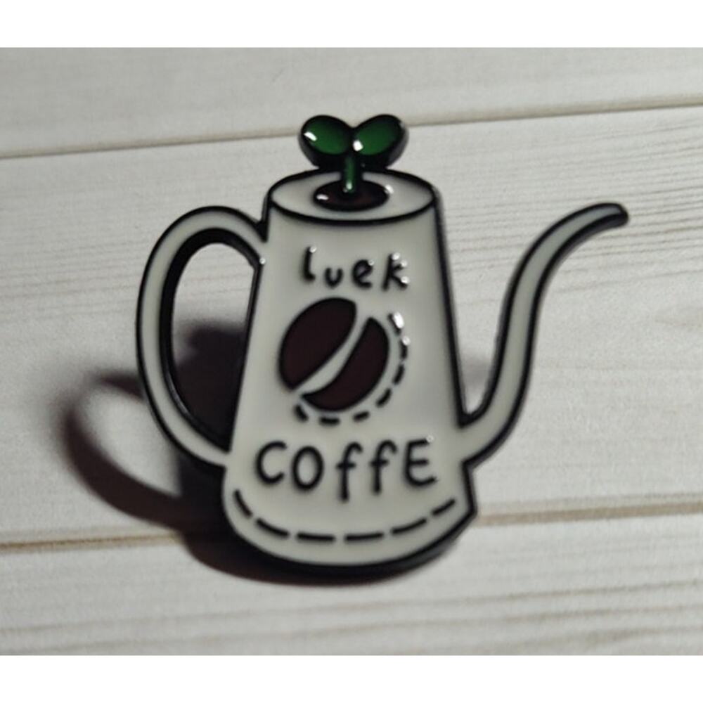Coffee Lover Pin Luck Coffee Bean Coffee Pot Lapel Hat Badge